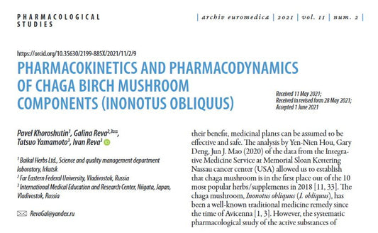 Article in Archiv Euromedica Journal about Chaga